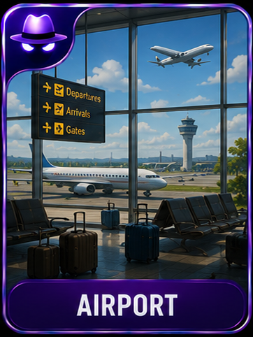 Airport location card