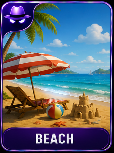 Beach location card