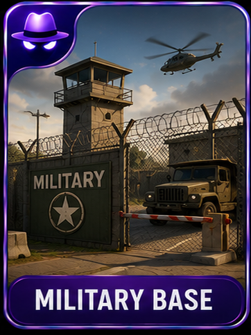 Military Base location card