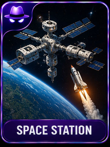 Space Station location card