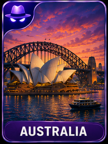 Australia location card