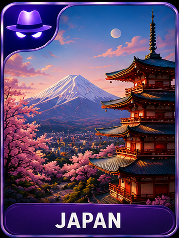 Japan location card