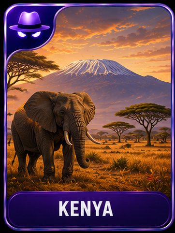 Kenya location card