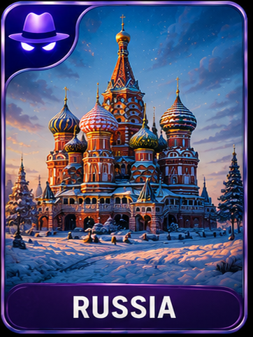 Russia location card