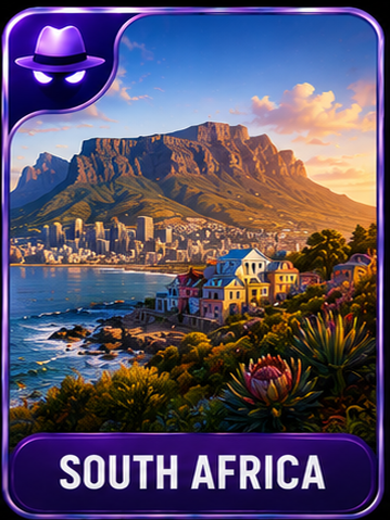 South Africa location card