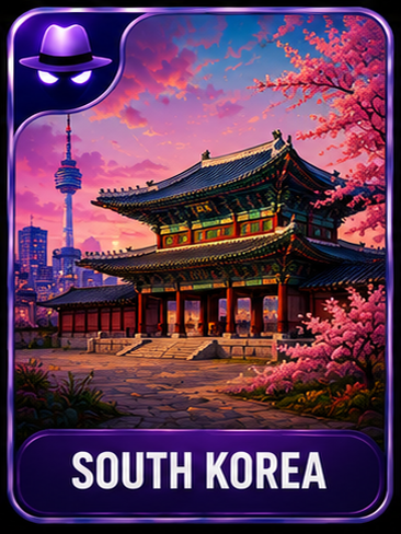 South Korea location card