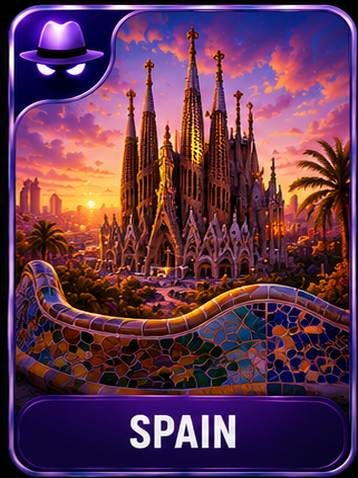 Spain location card