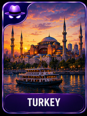 Turkey location card