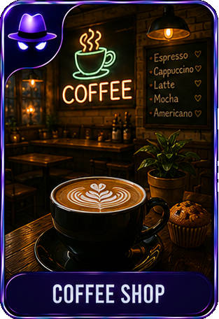 Coffee Shop location card