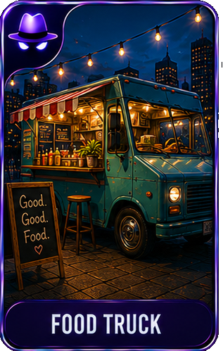 Food Truck location card