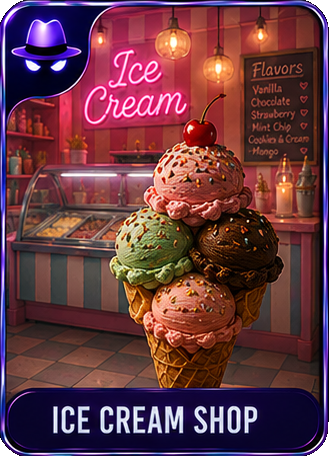 Ice Cream Shop location card