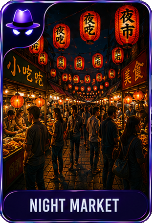 Night Market location card